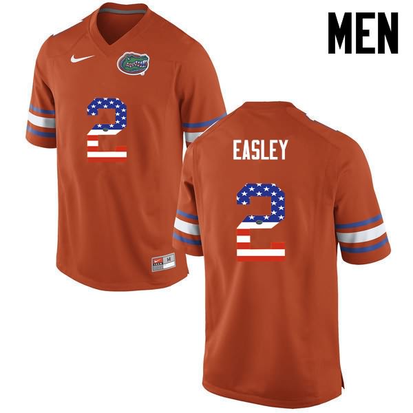 Men's NCAA Florida Gators Dominique Easley #2 Stitched Authentic USA Flag Fashion Nike Orange College Football Jersey BNA1865VQ